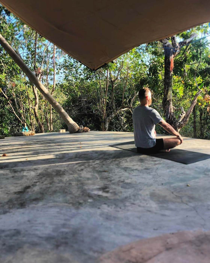 Matteo Larghi zen meditating in Indonesia